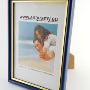 ramka 059 GP - granat ,złoty pasek