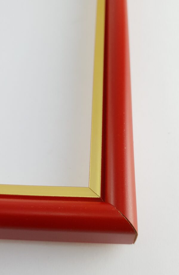 059CP (8) Rama Drewniana Czerwona ze Złotym Paskiem – Energia i Elegancja – Seria 059CP