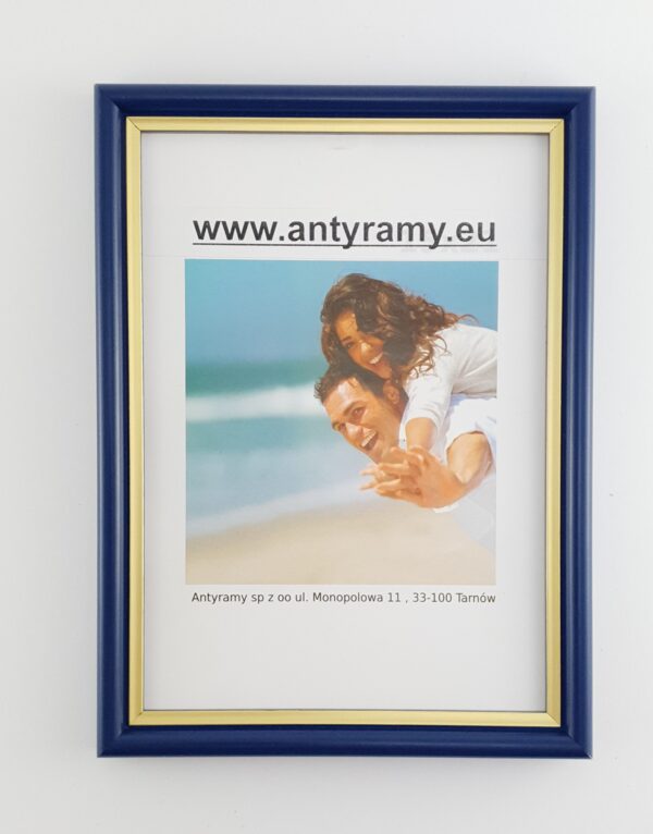 059gp (3) Rama Drewniana Granatowa ze Złotym Paskiem – Prestiż i Styl – Seria 059GP