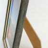 Rama Drewniana Szary Przecierany ze Złotym Paskiem – Loftowa Elegancja – Seria 059 H