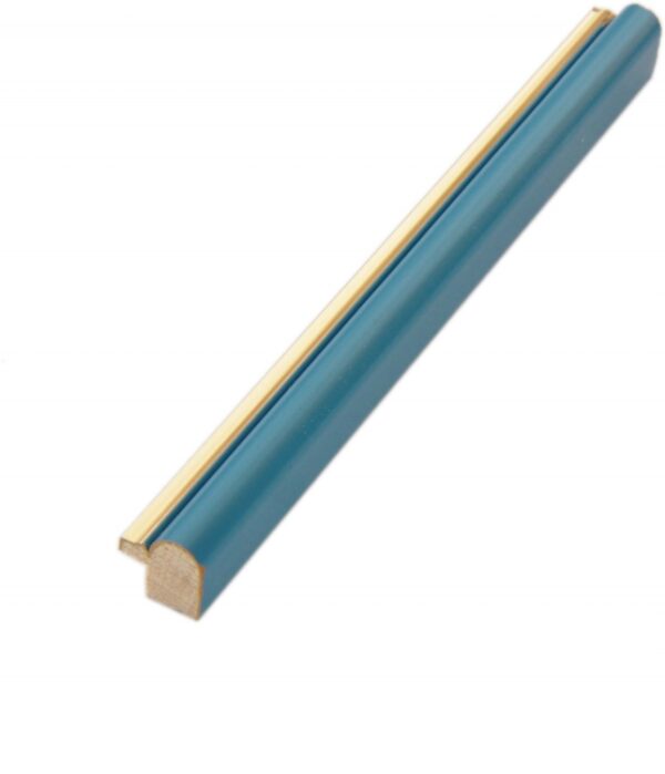 059np (1) Rama Drewniana Turkusowa ze Złotym Paskiem – Biżuteryjny Szyk – Seria 059 NP