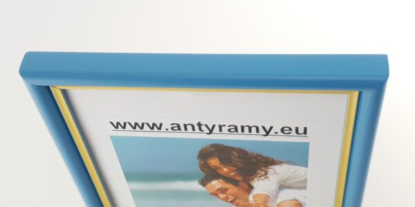 059np (4) Rama Drewniana Turkusowa ze Złotym Paskiem – Biżuteryjny Szyk – Seria 059 NP