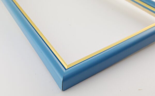 059np (7) Rama Drewniana Turkusowa ze Złotym Paskiem – Biżuteryjny Szyk – Seria 059 NP