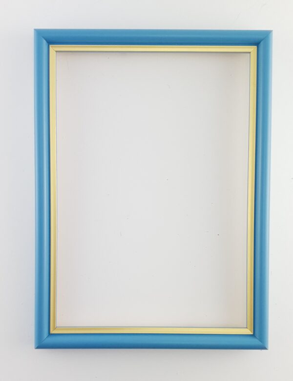 059np (9) Rama Drewniana Turkusowa ze Złotym Paskiem – Biżuteryjny Szyk – Seria 059 NP