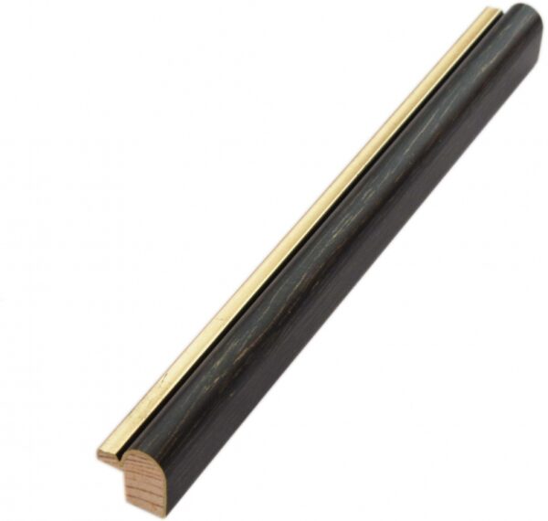 Rama Drewniana Czarne Przecierane Złotem – Antyczna Elegancja / Profil 060 CZ/