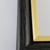 Rama Drewniana Czarne Przecierane Złotem – Antyczna Elegancja / Profil 060 CZ/