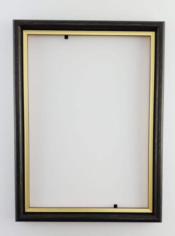 Rama Drewniana Czarne Przecierane Złotem – Antyczna Elegancja / Profil 060 CZ/