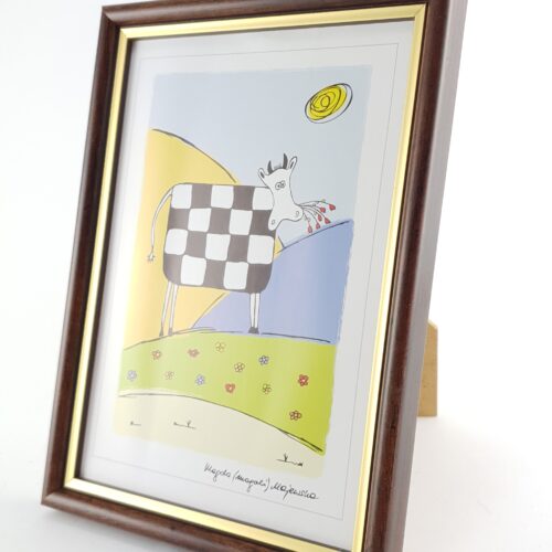 Rama Drewniana Orzech ze Złotym Paskiem – Szlachetna Natura 060 DB