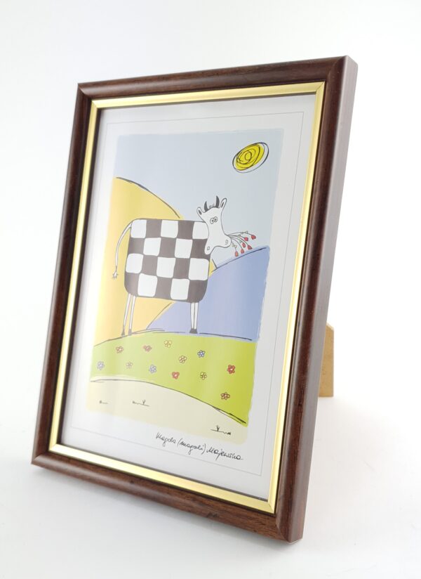 060db (17) Rama Drewniana Orzech ze Złotym Paskiem – Szlachetna Natura 060 DB