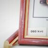 Rama Drewniana Czerwona Przecierana ze Złotym Paskiem – Styl Retro i Pasja – Seria 060KVC