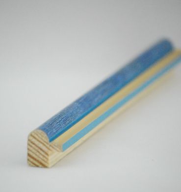 SKUTER Rama Drewniana Niebieska Przecierana ze Złotym Paskiem – Styl Vintage – Seria 060KVN