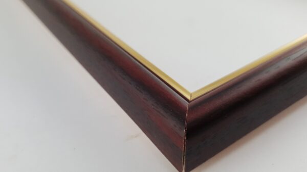 060mhm (6) Rama Drewniana Mahoń ze Złotym Paskiem – Gabinetowa Klasyka – Seria 060MHM