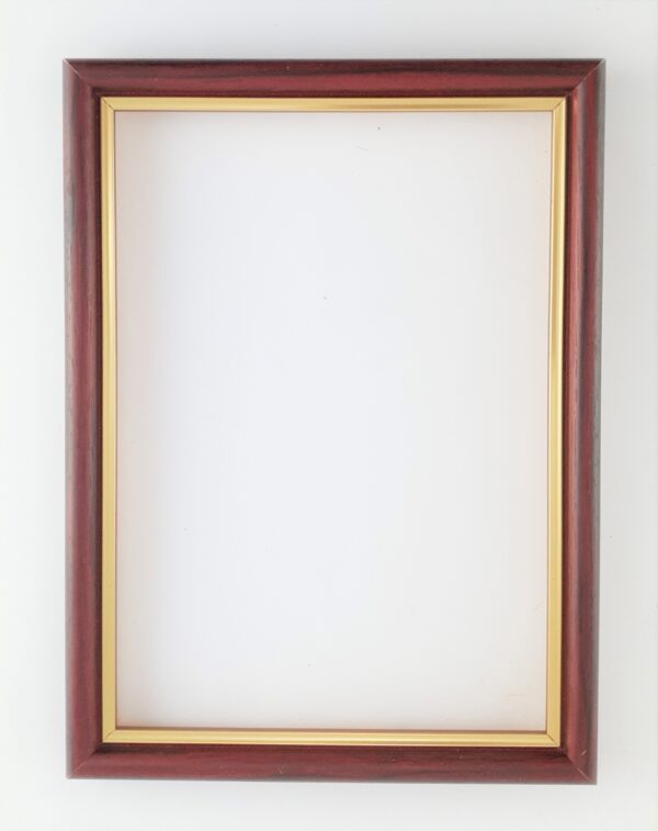 060mhm (8) Rama Drewniana Mahoń ze Złotym Paskiem – Gabinetowa Klasyka – Seria 060MHM
