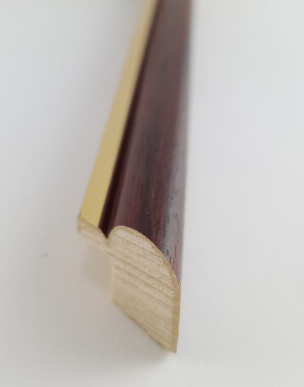 060mhm (9) Rama Drewniana Mahoń ze Złotym Paskiem – Gabinetowa Klasyka – Seria 060MHM