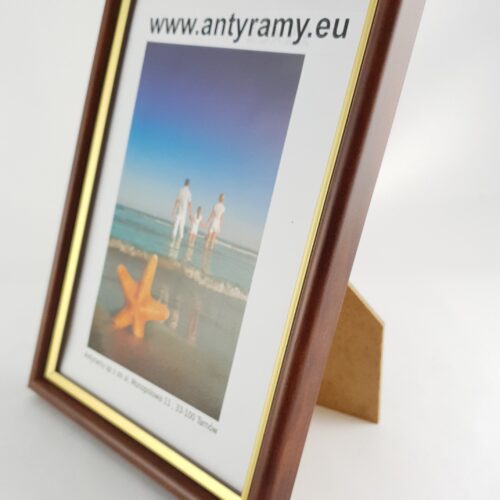 Rama Drewniana Wiśnia ze Złotym Paskiem – Ciepła Klasyka – Seria 060MKD