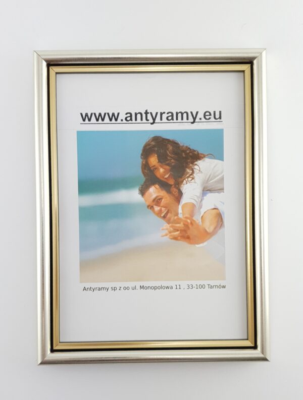 Rama Drewniana Srebrna Satynowa – Nowoczesny Blask – Seria 060sck