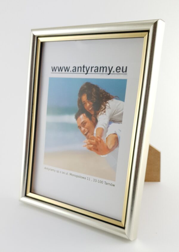 Rama Drewniana Srebrna Satynowa – Nowoczesny Blask – Seria 060sck