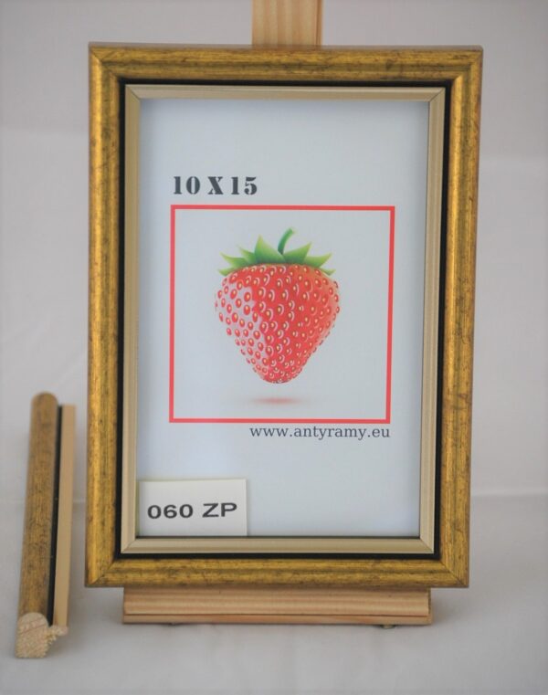 SKUTER Rama Drewniana Stare Złoto ze Złotym Paskiem – Antyczny Szyk – Seria 060ZP