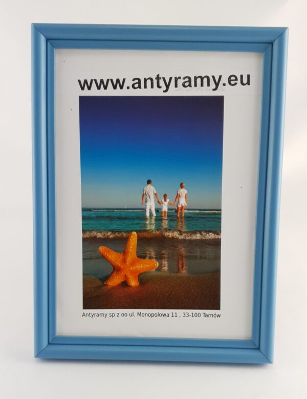 095n (5) Rama Drewniana Błękitna – Pastelowa Świeżość – Seria 059 N