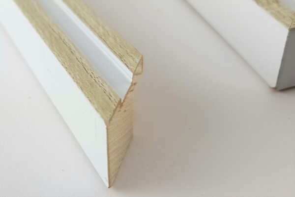 1717bmramka (5) Rama Drewniana Biała z Jasnym Drewnem – Styl Skandynawski-1717 BM