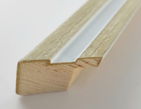 1717bmramka (6) Rama Drewniana Biała z Jasnym Drewnem – Styl Skandynawski-1717 BM