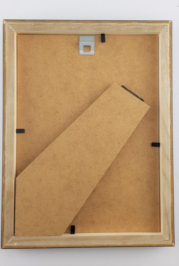 Rama Drewniana Srebrno-Biała – Nowoczesny Minimalizm-1717 SDB