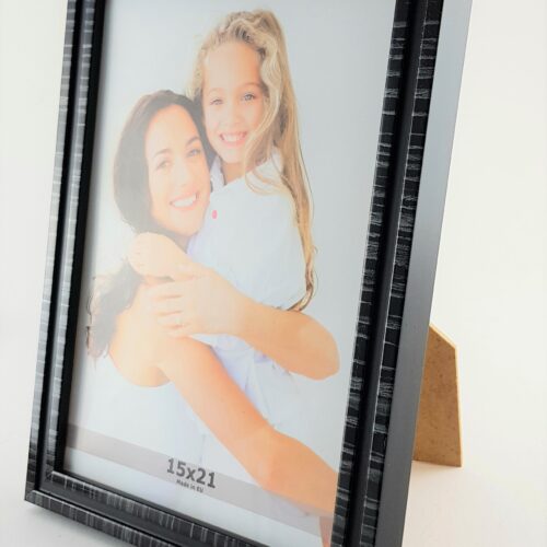 Rama Drewniana Czarna ze Strukturą – Nowoczesny Minimalizm-1717 AZS