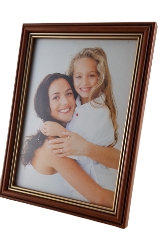 Rama Drewniana Teak ze Złotem – Klasyczna Elegancja– Seria 915 /TJ/