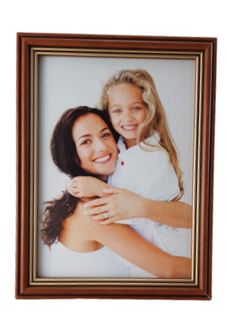 Rama Drewniana Teak ze Złotem – Klasyczna Elegancja– Seria 915 /TJ/