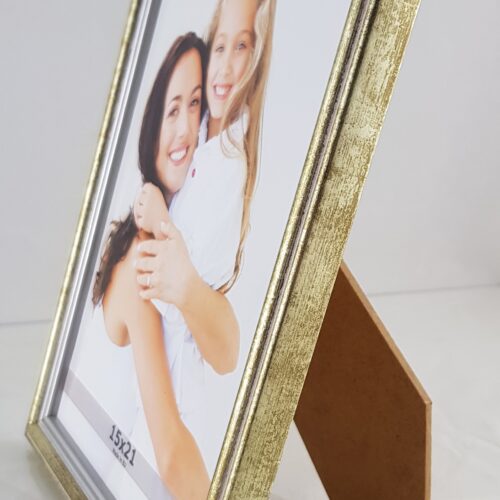 Rama Drewniana Srebrno-Złota Bikolor – Nowoczesna Klasyka– Seria 915 /SPRJ/