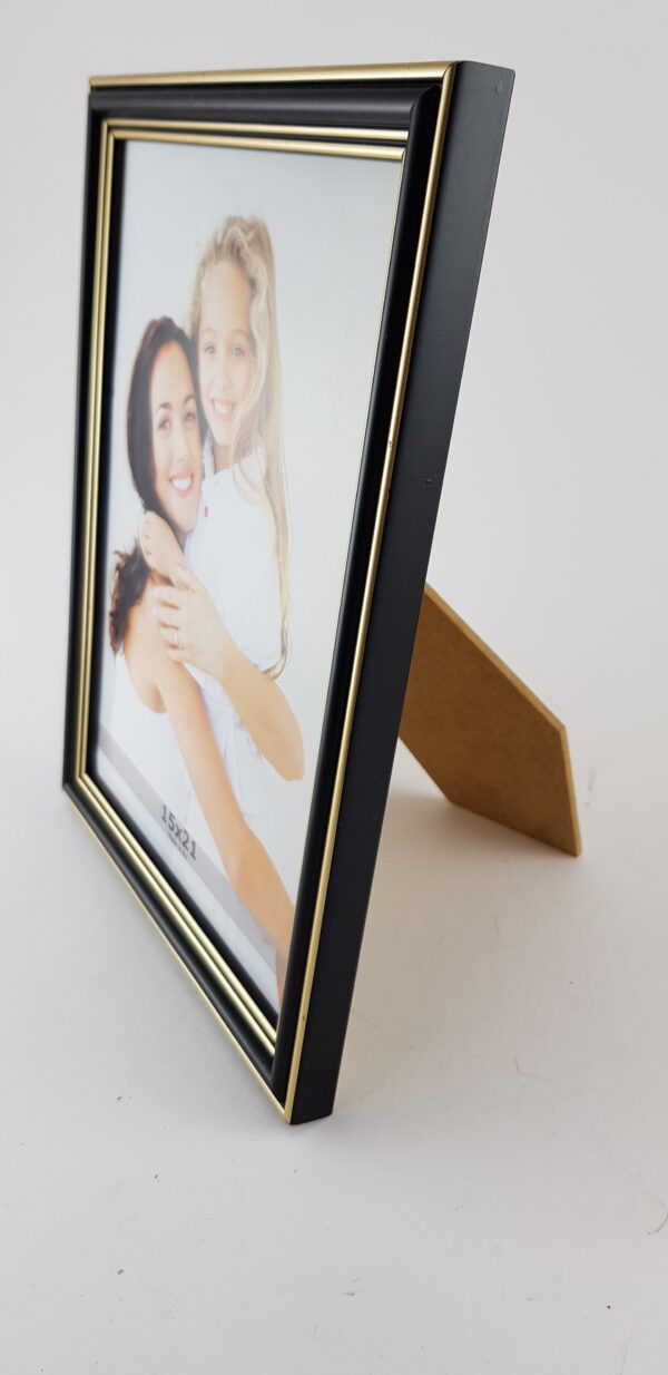 Rama Drewniana Czarna z Podwójnym Złotem – Klasyczny Prestiż – Seria 915 /C/