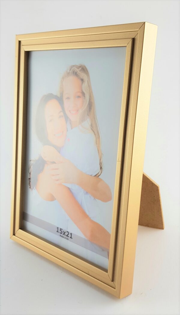 Rama Drewniana Złota Satynowa – Nowoczesna Elegancja-1717 Z