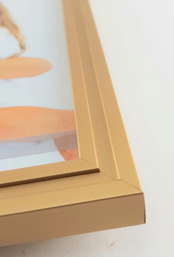 Rama Drewniana Złota Satynowa – Nowoczesna Elegancja-1717 Z