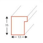 Rama Czarna Prosta – Profil Minimalistyczny 15mm  /7214 A/
