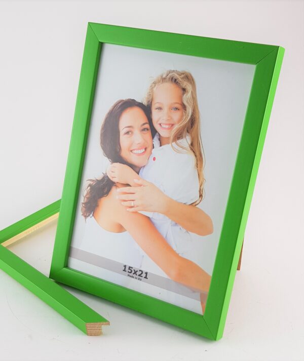 Rama Zielony Mat – Soczysta Zieleń – Profil Minimalistyczny 15 mm /7214 JZ/