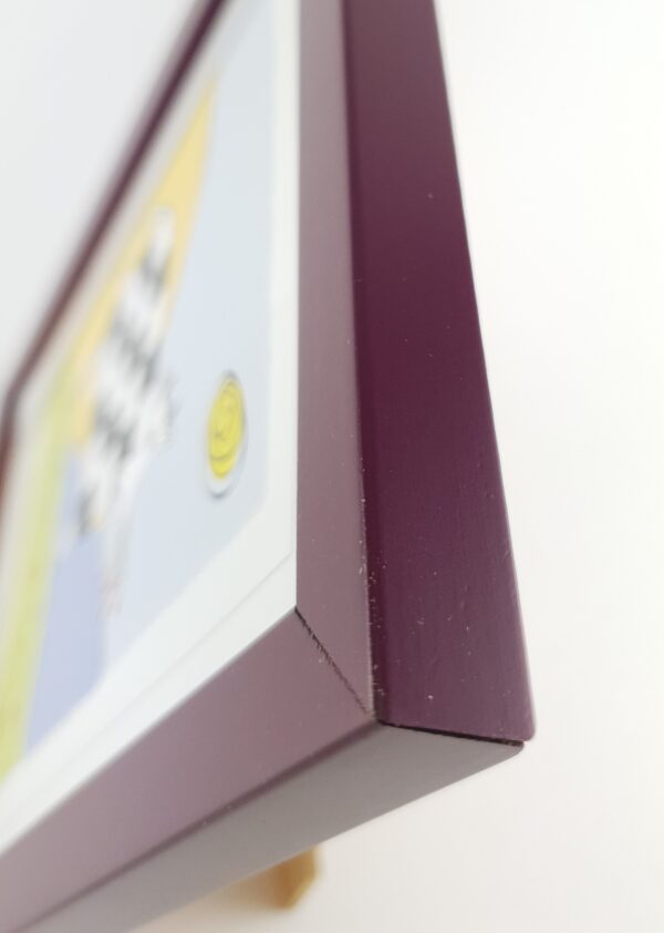 Rama Bordowy Mat – Głębokie Wino – Profil Minimalistyczny 15 mm /7214 LW/
