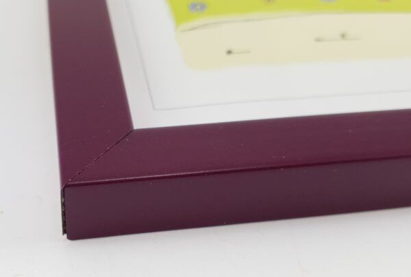 Rama Bordowy Mat – Głębokie Wino – Profil Minimalistyczny 15 mm /7214 LW/