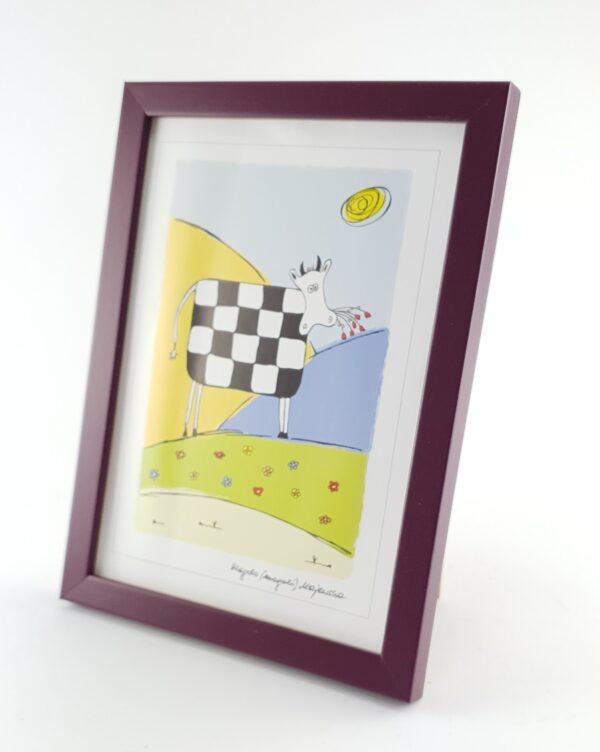 Rama Bordowy Mat – Głębokie Wino – Profil Minimalistyczny 15 mm /7214 LW/