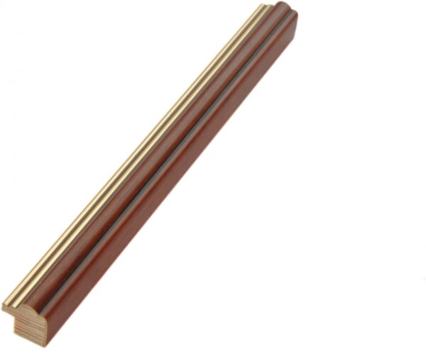 Rama Drewniana Teak ze Złotem – Klasyczna Elegancja– Seria 915 /TJ/