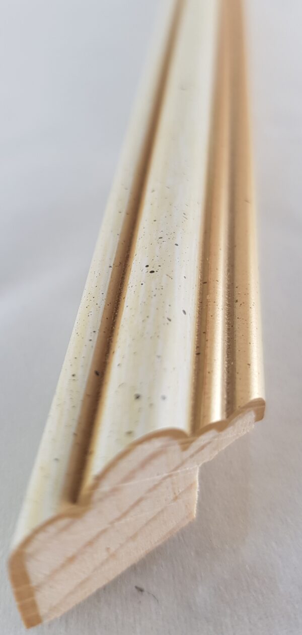 Rama Drewniana Złota Szampańska Nakrapiana – Klasyczny Styl – Seria 915 /BK/