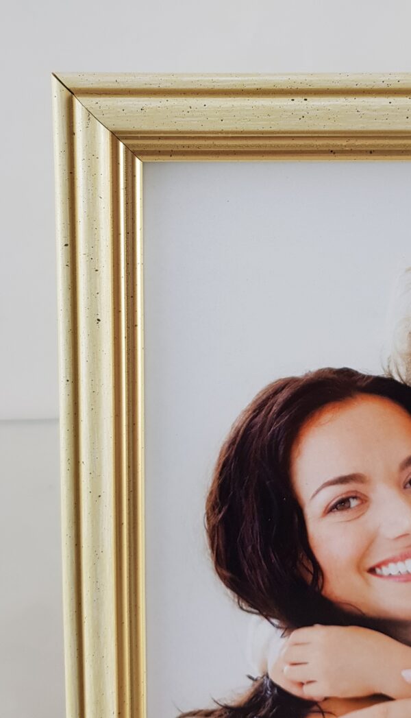 Rama Drewniana Złota Szampańska Nakrapiana – Klasyczny Styl – Seria 915 /BK/