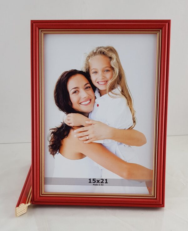 915ck (3) Rama Drewniana Czerwona ze Złotym Detalem – Klasyczna Energia – Seria 915 /CK/