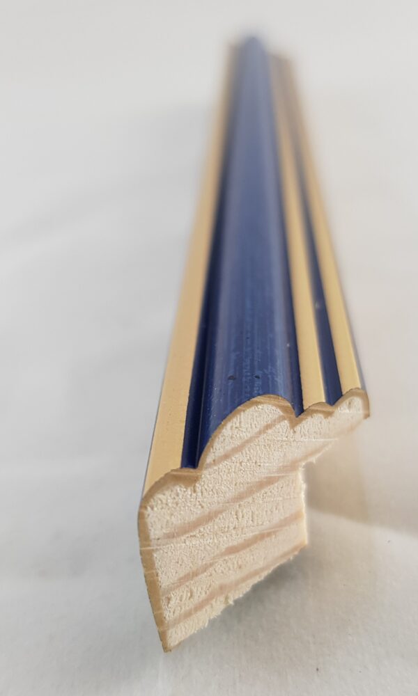 915gi (1) Rama Drewniana Granatowa z Podwójnym Złotem – Klasyczny Prestiż – Seria 915 /GI/