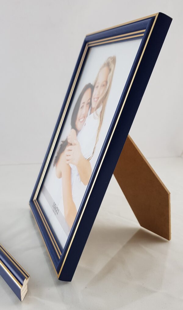 915gi (4) Rama Drewniana Granatowa z Podwójnym Złotem – Klasyczny Prestiż – Seria 915 /GI/