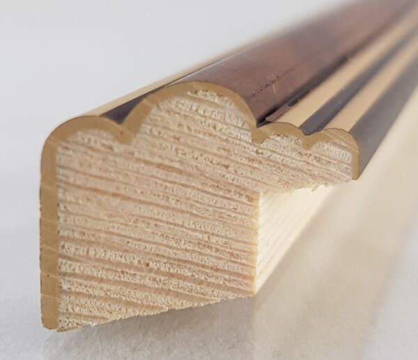 Rama Drewniana Ciemny Brąz z Podwójnym Złotem – Klasyczna Elegancja – Seria 915 /M/