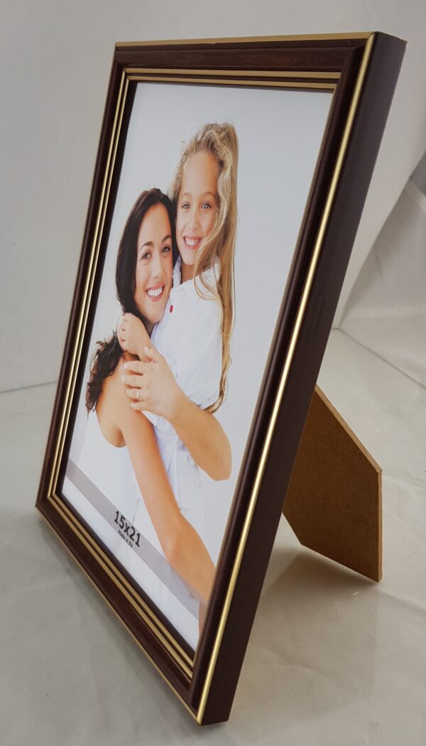 915mkdz (5) Rama Drewniana Mahoń Klasyczny z Podwójnym Złotem – Tradycyjny Szyk– Seria 915 /MKDZ/