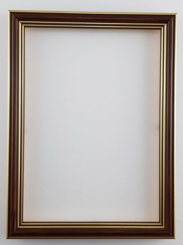 915mkdz (8) Rama Drewniana Mahoń Klasyczny z Podwójnym Złotem – Tradycyjny Szyk– Seria 915 /MKDZ/