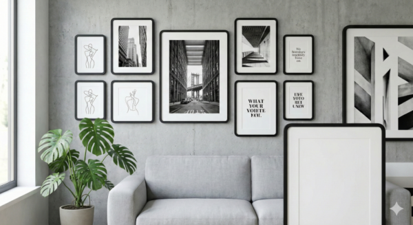 Rama Drewniana Czarny Mat – Monolityczna Elegancja / Profil 059/