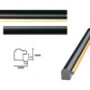 molding-AM1515-1112 Rama z Tworzywa Czarna ze Złotym Paskiem – Nowoczesna Elegancja 060pCZP