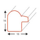 profil Rama Drewniana Wiśnia ze Złotym Paskiem – Ciepła Klasyka – Seria 060MKD
